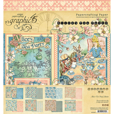 Graphic 45 Alice's Tea Party 8x8 Inch Paper Pad (4502358)